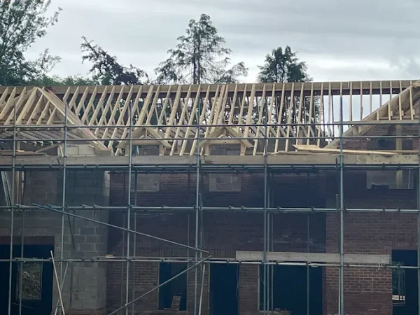 Traditional timber cut roof structure